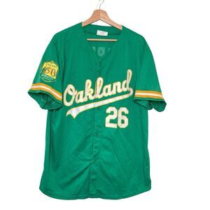 Retro Oakland A’s Matt Chapman Green Jersey #26 SGA 50th Anniversary Size XL